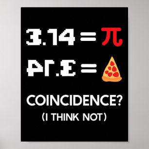 Pi Tag 3.14 Pie Symbol Zufall I denke nicht Mat Poster