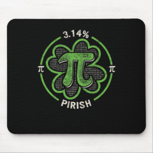 Pi-Tag 3.14 % Pirish Vintage Irischer Shamrock St. Mousepad