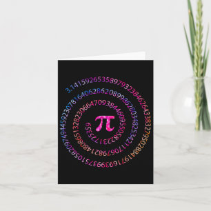 Pi Tag 3.14 Spiral Pi Zahlen Math Lehrerin Frauen  Karte