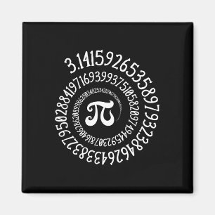 Pi-Tag Lustiges Vintage-Grafik Spiralformel Mathe Magnet