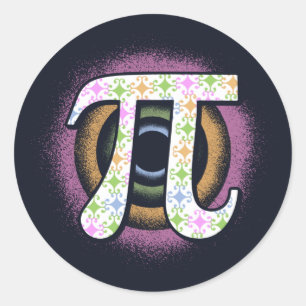 Pi-Tag-Mathematik-Nerd Runder Aufkleber