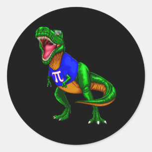 Pi-Tag Rex Dinosaur T-Shirt Mathe-Geschenk Männer  Runder Aufkleber