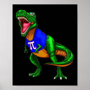 Pi-Tag-Rex-Dinosaur-T-Shirt-Mathematik-Geschenk-Mä Poster