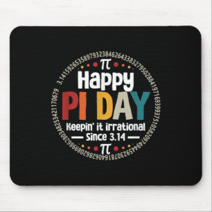 Pi-Tag-Shirt für Lehrer Vintage 3.14 Pi-Ziffern Ha Mousepad