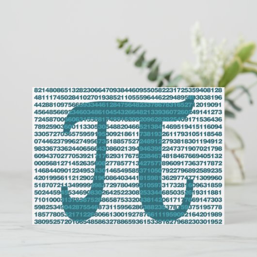 Pi-Tagesnummern Einladung (Stehend Vorderseite)