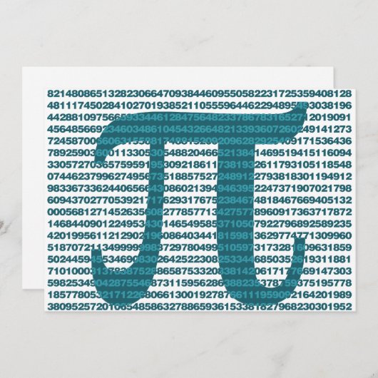 Pi-Tagesnummern Einladung (Vorne/Hinten)