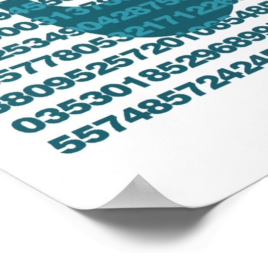 Pi-Tagesnummern Poster (Ecke)