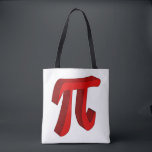 Pi the Constant In 3D Tasche<br><div class="desc">The math constant Pi in red set over a white background</div>