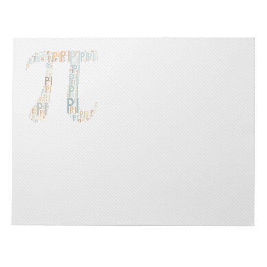 Pi Typisiertes Design Text Symbol | Nerd Notepad Notizblock (Vorderseite)