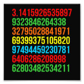 Pi Value Math Lehrer Mathematik Mathematik Student Fotodruck (Vorne)