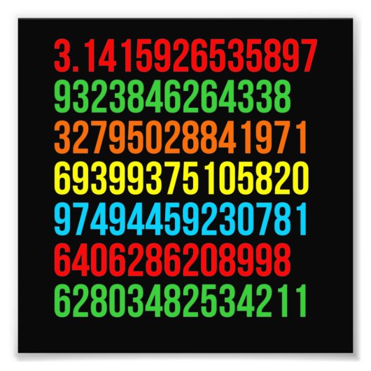 Pi Value Math Lehrer Mathematik Mathematik Student Fotodruck (Vorne)