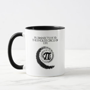 Pi verbindet uns Endloser Kreislauf des Lebens Mat Tasse