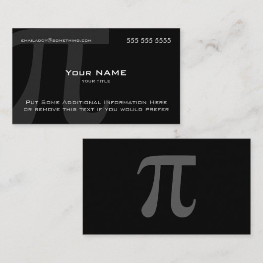 Pi Visitenkarte (Vorne/Hinten)