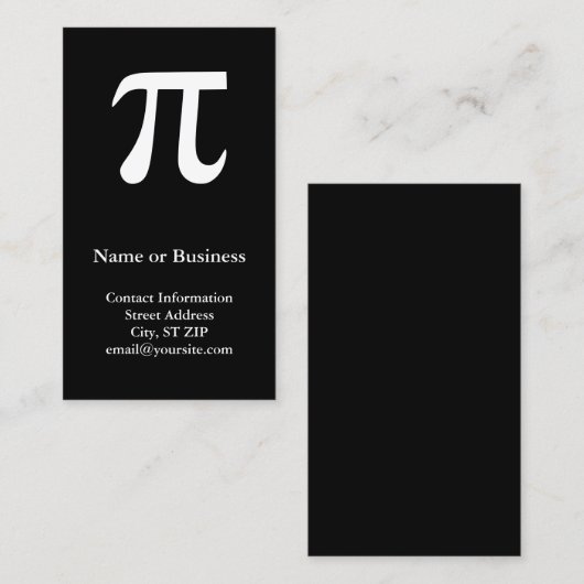 Pi Visitenkarte (Vorne/Hinten)