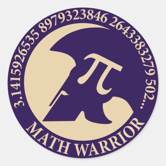 Pi Warrior Runder Aufkleber (Vorderseite)