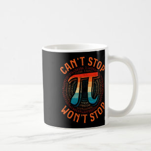 Pi Wont Stopp Pi Day Vintag Retro Math Kaffeetasse
