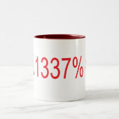 pi X 1337% = 42 Zweifarbige Tasse (Mittel)