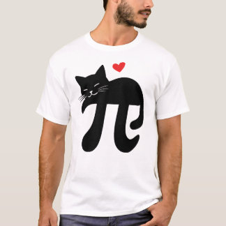 Pi Zahl Katze Mathe Nerd Geek T-Shirt