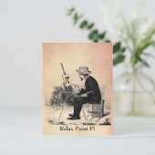 Pi-Zahlen-Malerei Postkarte (Stehend Vorderseite)