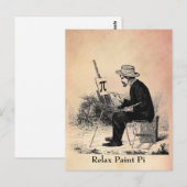 Pi-Zahlen-Malerei Postkarte (Vorne/Hinten)