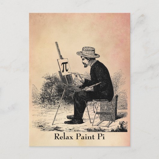 Pi-Zahlen-Malerei Postkarte (Vorderseite)