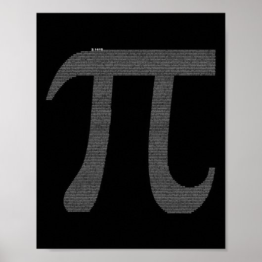Pi-Zeichen mit 10 Poster (Vorne)