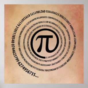 Pi-Zeichen, Spiral-Version Poster