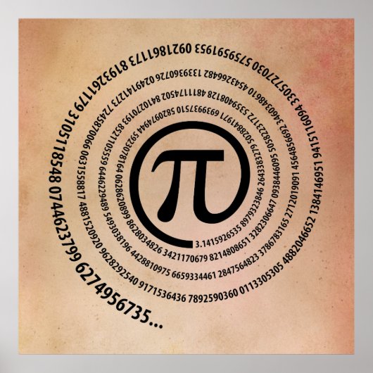 Pi-Zeichen, Spiral-Version Poster (Vorne)