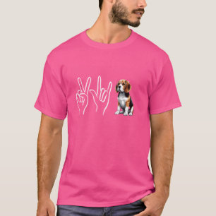 Piace Liebe Beagle Funny Beagle Dog Lover & Eigent T-Shirt