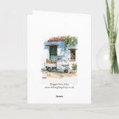 Piaggio und Pelargonien - Grußkarte Karte (Rückseite)