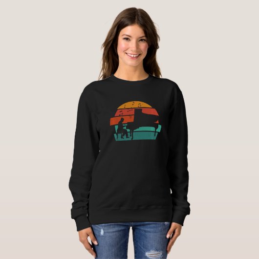 Pianist And Notes Sweatshirt (Vorne ganz)
