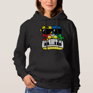 Pianist Autismus Bewusstsein Niedlich Piano Puzzle Hoodie