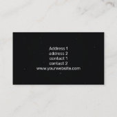 Pianist Black Troppping Glitzer Visitenkarte (Rückseite)