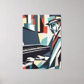 Pianist Cubism Canvas Print Leinwanddruck (Vorderseite)