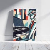 Pianist Cubism Canvas Print Leinwanddruck