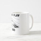 Pianist Design Flügel Kaffeetasse (VorderseiteRechts)