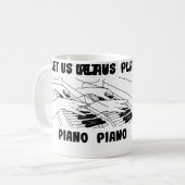 Pianist Design Grand Piano Kaffeetasse (Vorderseite Links)