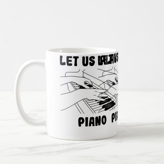 Pianist Design Grand Piano Kaffeetasse (Links)