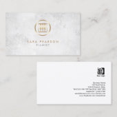 Pianist Gold Piano Keys Icon Business Card Visitenkarte (Vorne/Hinten)