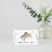 Pianist im Gründesign Visitenkarte (Stehend Vorderseite)