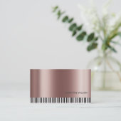 Pianist IMITATE Rose Gold Metallische Wirkung Visitenkarte (Stehend Vorderseite)