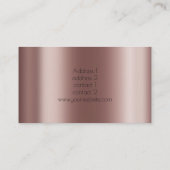 Pianist IMITATE Rose Gold Metallische Wirkung Visitenkarte (Rückseite)