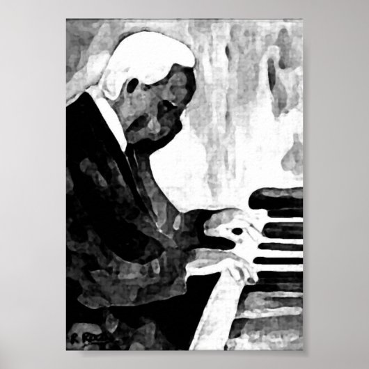 Pianist Jazz Oder Indian Ink Artwork Impresiones Poster (Vorne)