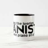 Pianist-Kaffee-Tasse Zweifarbige Tasse (Mittel)