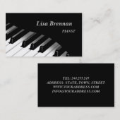 Pianist, Musiker, Klassiker-Spieler-Visitenkarte Visitenkarte (Vorne/Hinten)