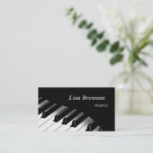 Pianist, Musiker, Klassiker-Spieler-Visitenkarte Visitenkarte (Stehend Vorderseite)
