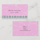 Pianist Piano aus rosa Marmor Visitenkarte (Vorne/Hinten)