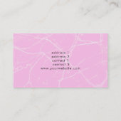 Pianist Piano aus rosa Marmor Visitenkarte (Rückseite)