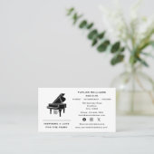 Pianist Piano Lehrer Kompanist Spaß Social Media Visitenkarte (Stehend Vorderseite)