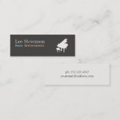 Pianist Piano Music Teacher Grand Piano Mini Visitenkarte (Vorne/Hinten)